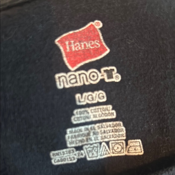 Hanes Nano-T Black Tee - Picture 3 of 8